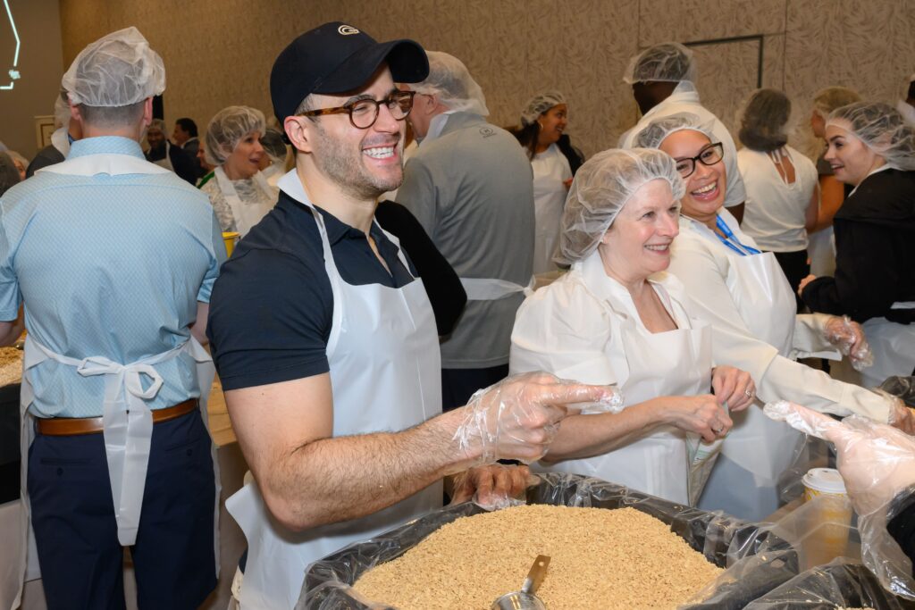 Team Serving Food