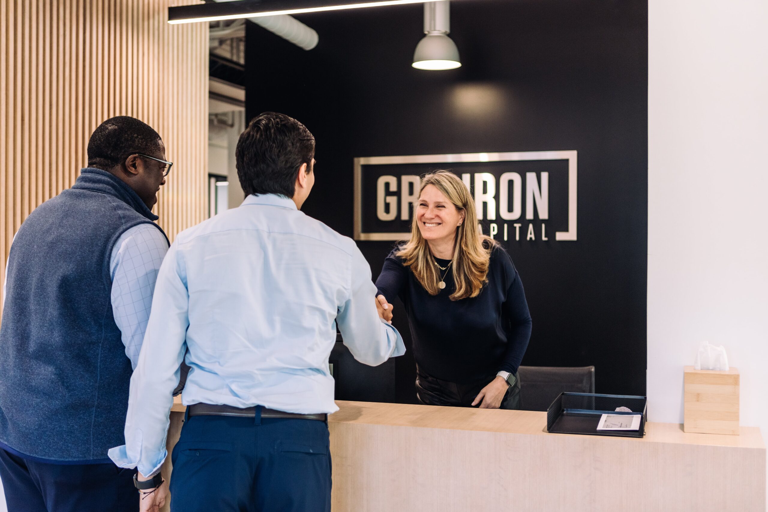 Gridiron Team at the Office Front Desk